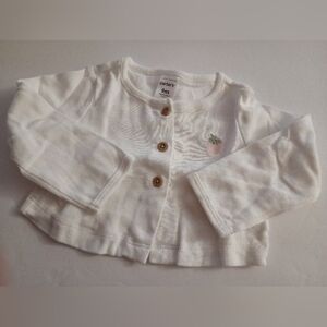 White Cardigan w/ Strawberry